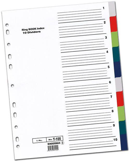 File Separator / Index PVC [Coloured Tabs] A4 Si Mass