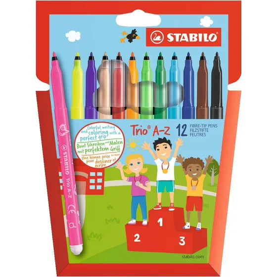 STABILO Trio A-Z Fibre-tip Pens (12-pack)