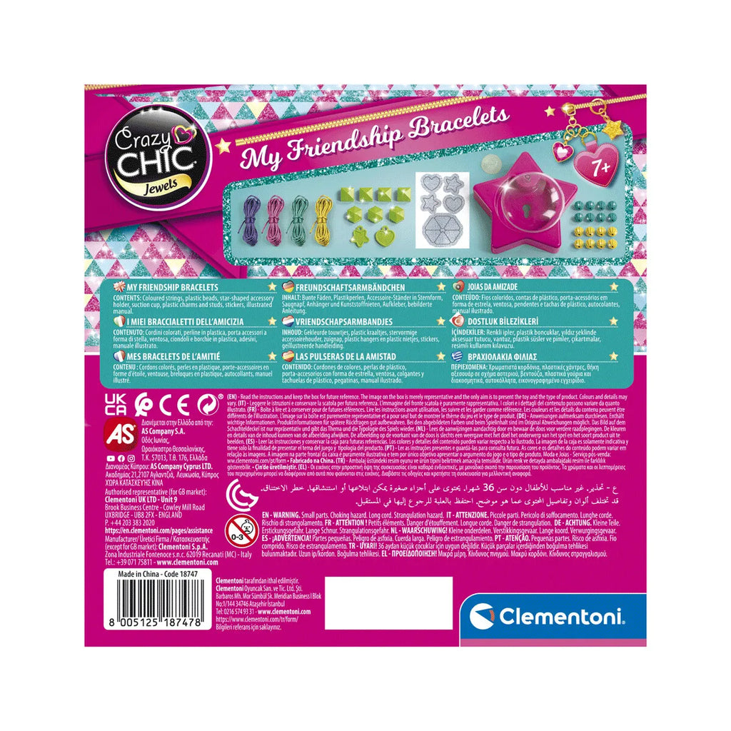 Clementoni 18747 Crazy Chic Friendship Braccialetti