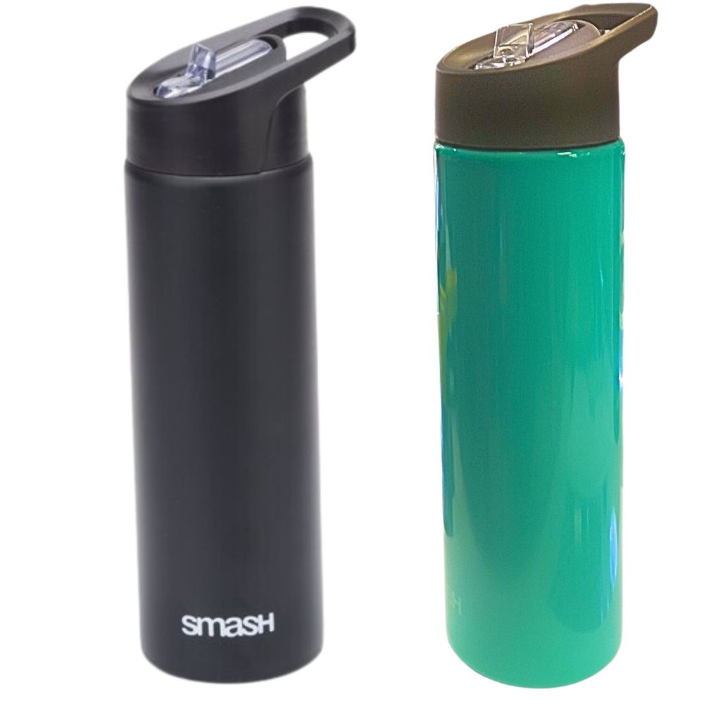 Smash Stainless Steel Single Wall Fashion Sipper Bottle 750ml Assorted Colours