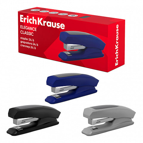 ErichKrause Elegance Classic Half-Strip Stapler No.24/6 — Up to 30 Sheets