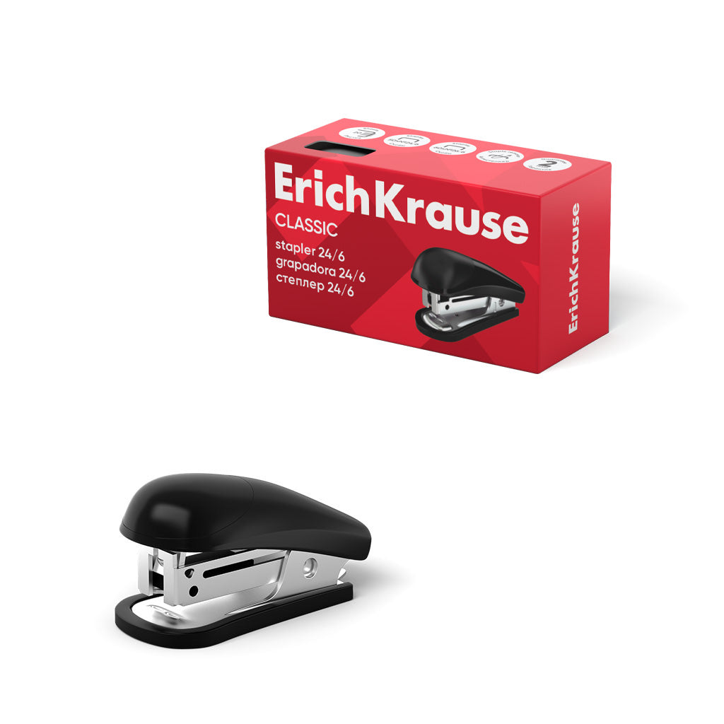ErichKrause Compact Mini Stapler No.24/6 with Built-in Staple Remover