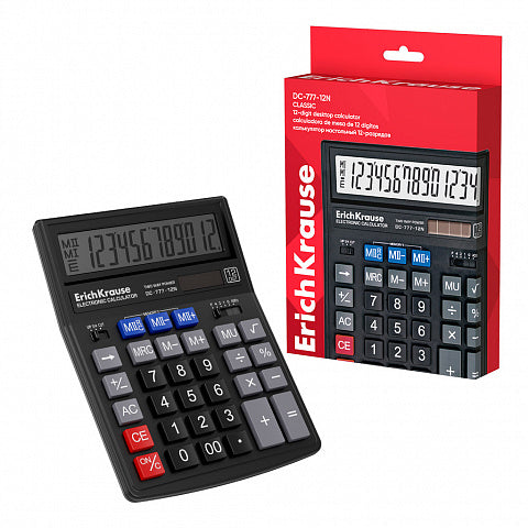 ErichKrause DC-777-12N Classic 12-Digit Electronic Calculator