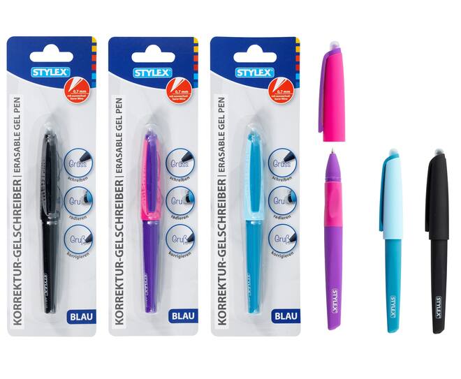 Gel Pen Erasable Ink 0.7mm Blue Stylex