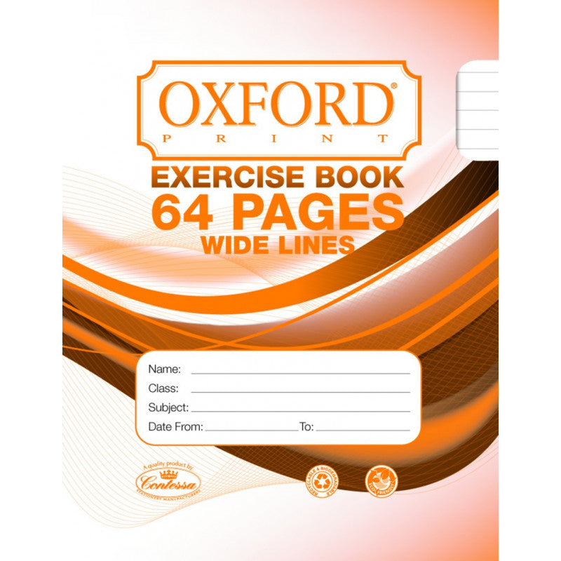 Oxford Exercise Book 64 Pages Wide Lines