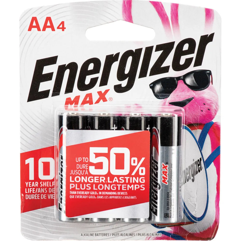 Energizer MAX AA Batteries 4 Pack, Double A Alkaline Batteries