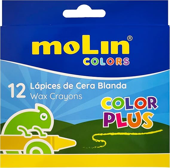 MOLIN Colors Wax Crayons (12-Pack)