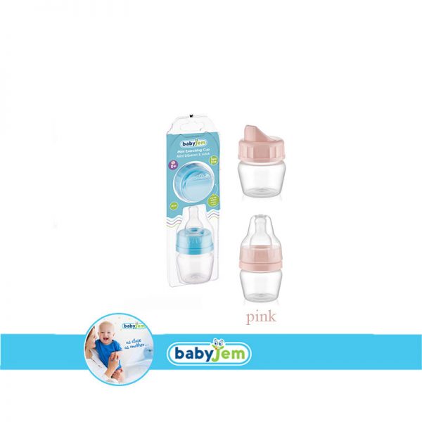 Babyjem Drink Training Mini Cup & Bottle Pink
