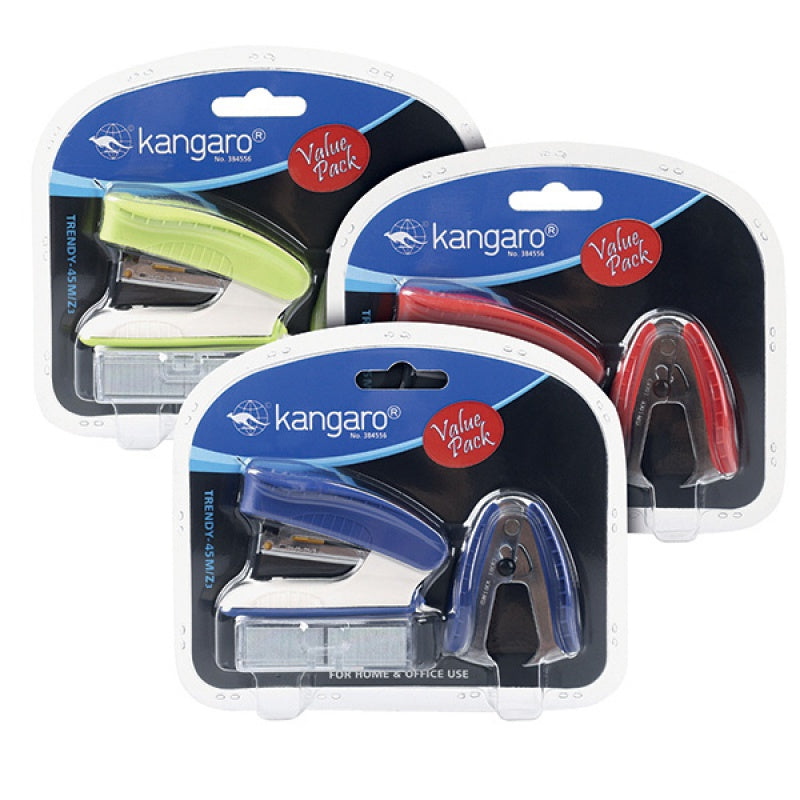 Kangaro 45M/Z3 Mini Stapler Set with Staple Remover and Staples
