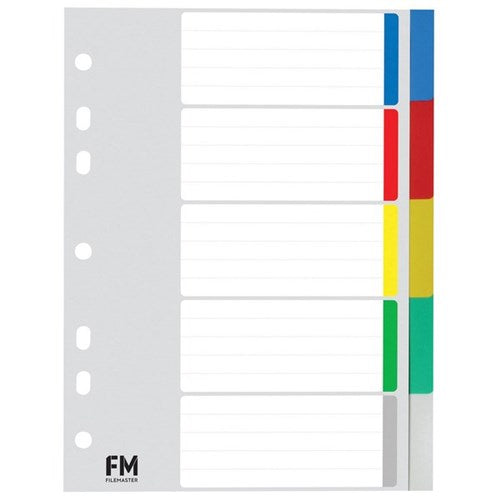 A5 PVC Dividers 5 Part