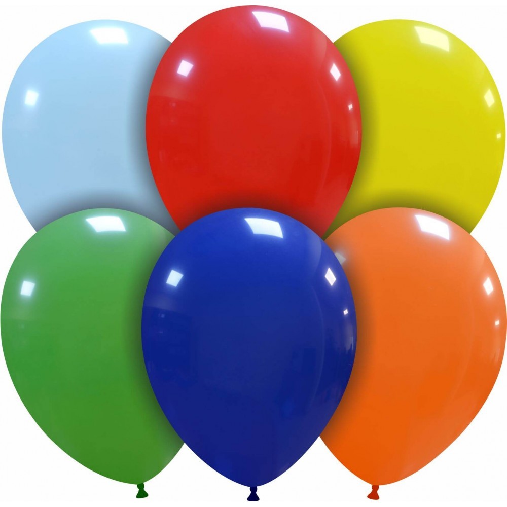 Plastic Balloons Mixed Colors (20-Pack)